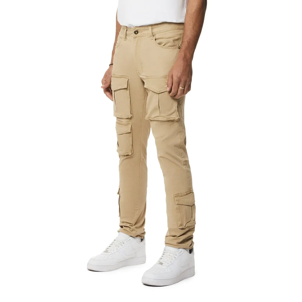 10 Pocket Slim Twill Pants - Khaki