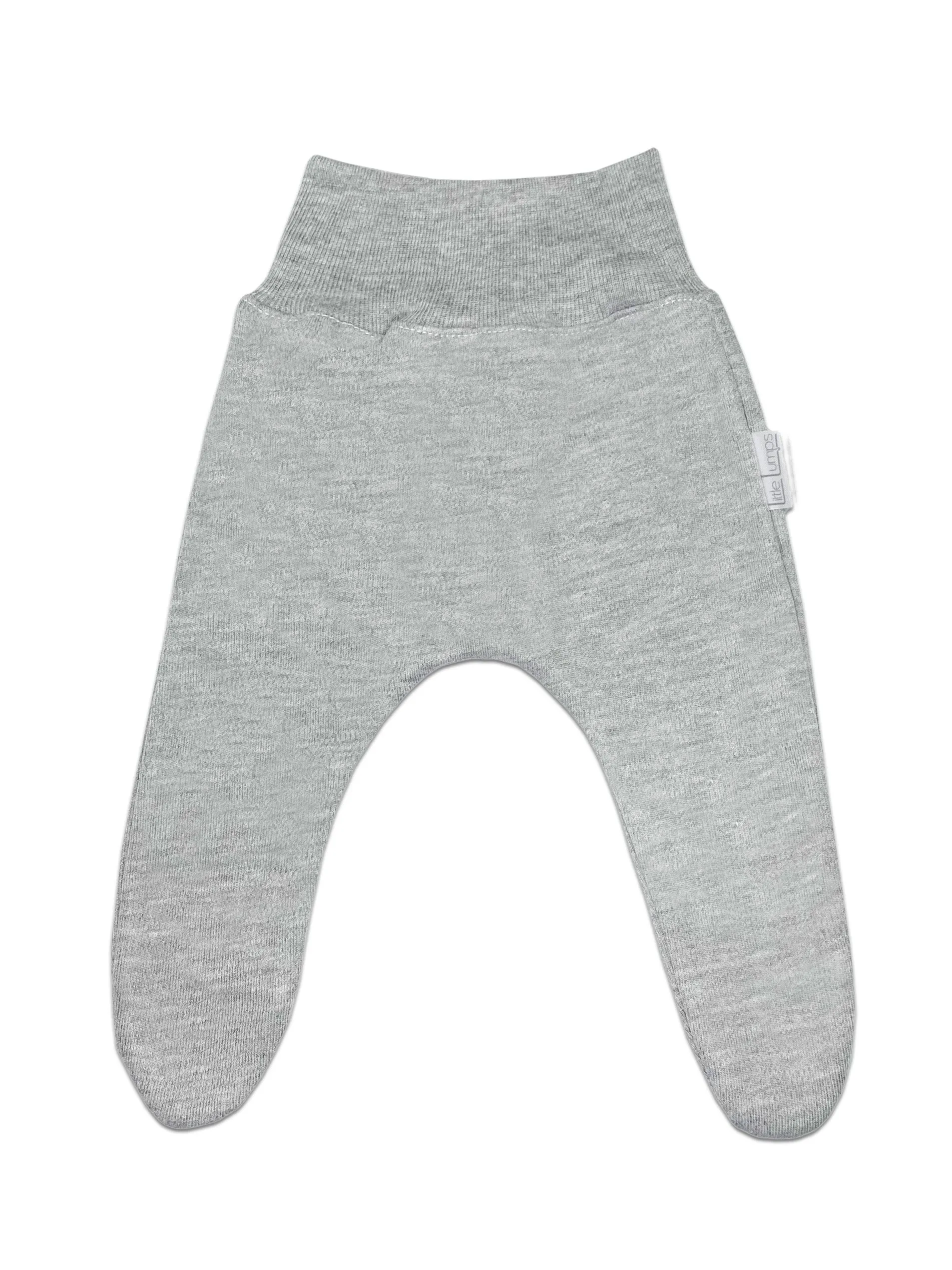 100% Cotton Footed Leggings - Grey