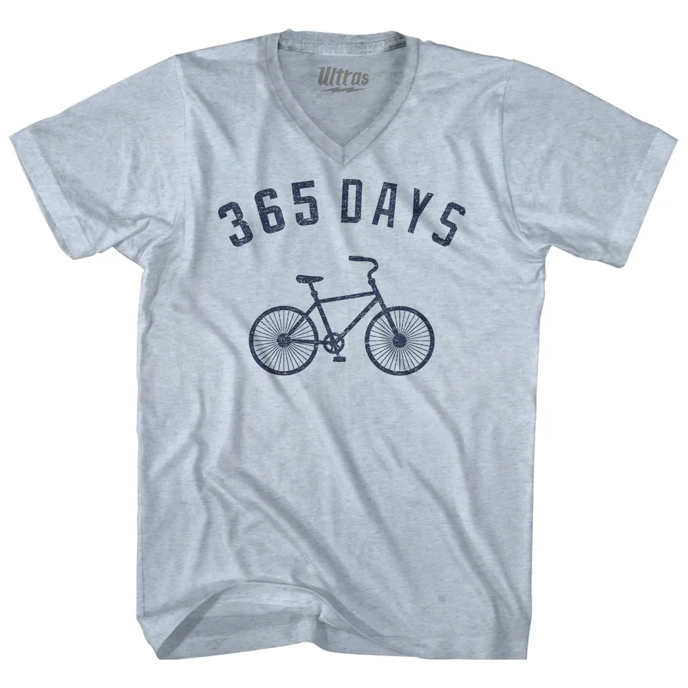 365 Days Bike Adult Tri-Blend V-neck T-shirt