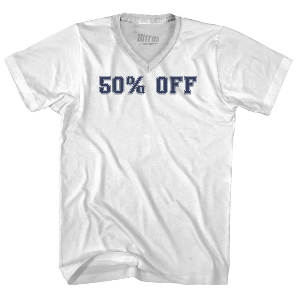 50% OFF Adult Tri-Blend V-neck T-shirt