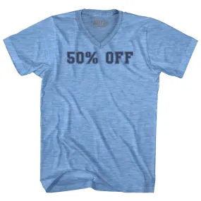 50% OFF Adult Tri-Blend V-neck T-shirt