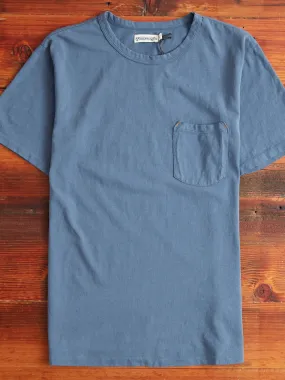 9oz Pocket T-Shirt in Faded Blue