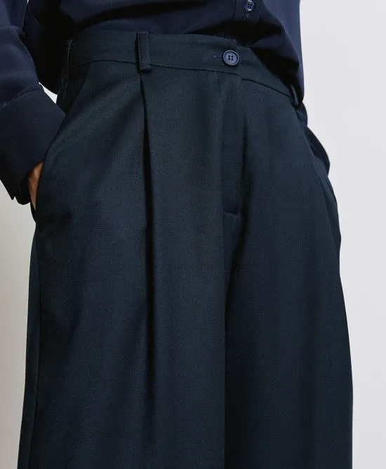 Access Fashion Navy Wide Leg Trousers