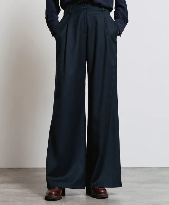 Access Fashion Navy Wide Leg Trousers