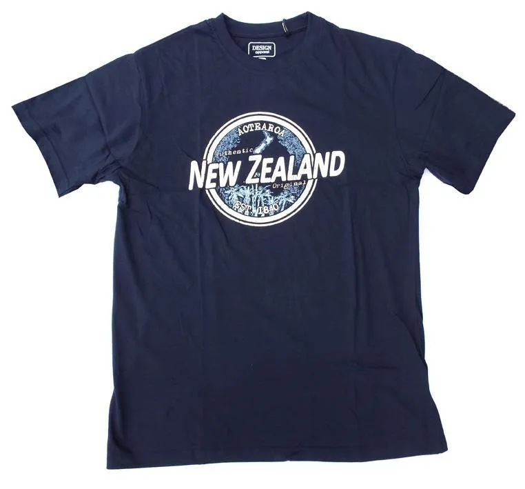 Adult Navy New Zealand Souvenir T-shirt