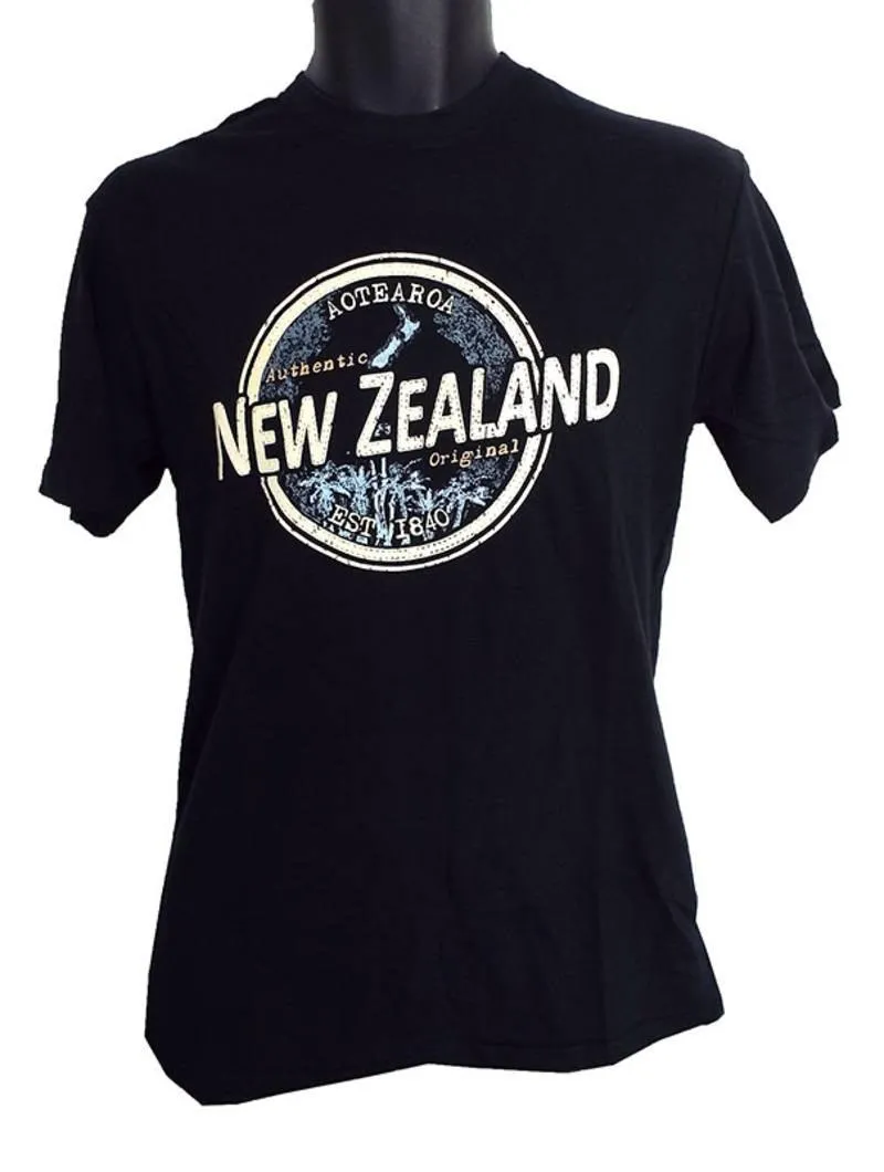 Adult Navy New Zealand Souvenir T-shirt