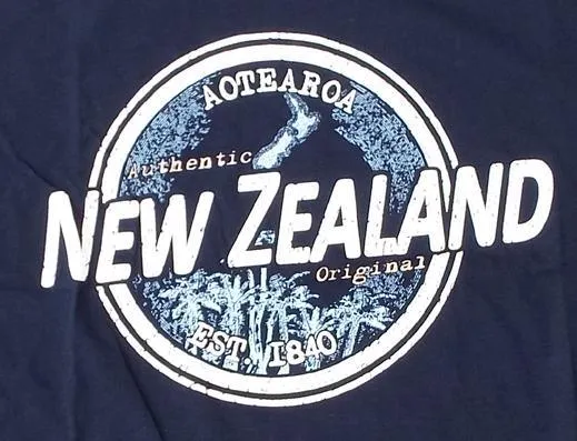 Adult Navy New Zealand Souvenir T-shirt