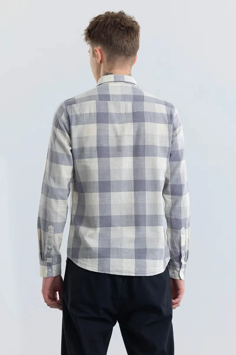 Stylish Alessia Grey Checked Linen Blend Shirt for Effortless Chic