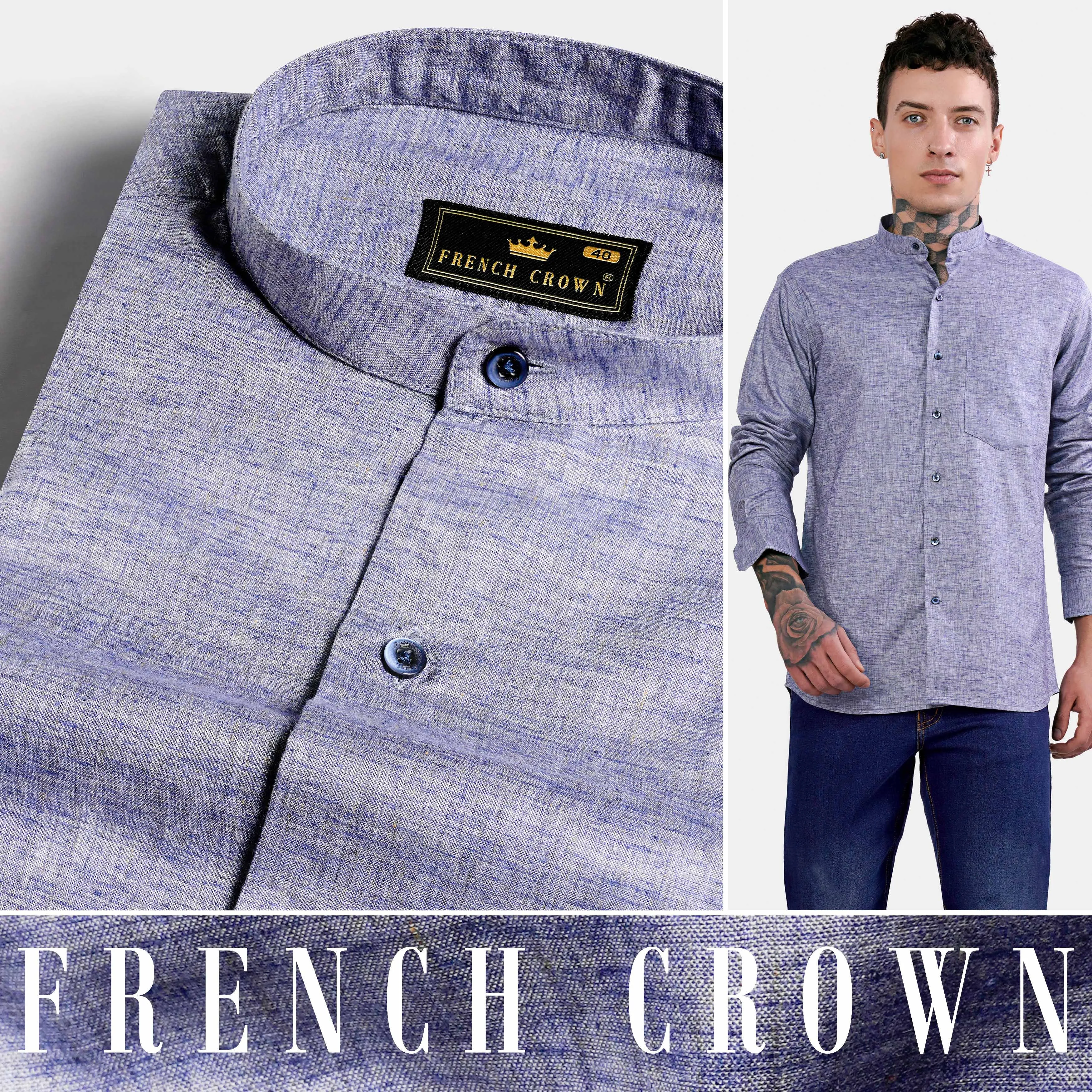 Amethyst Blue Chambray Premium Giza Cotton Shirt