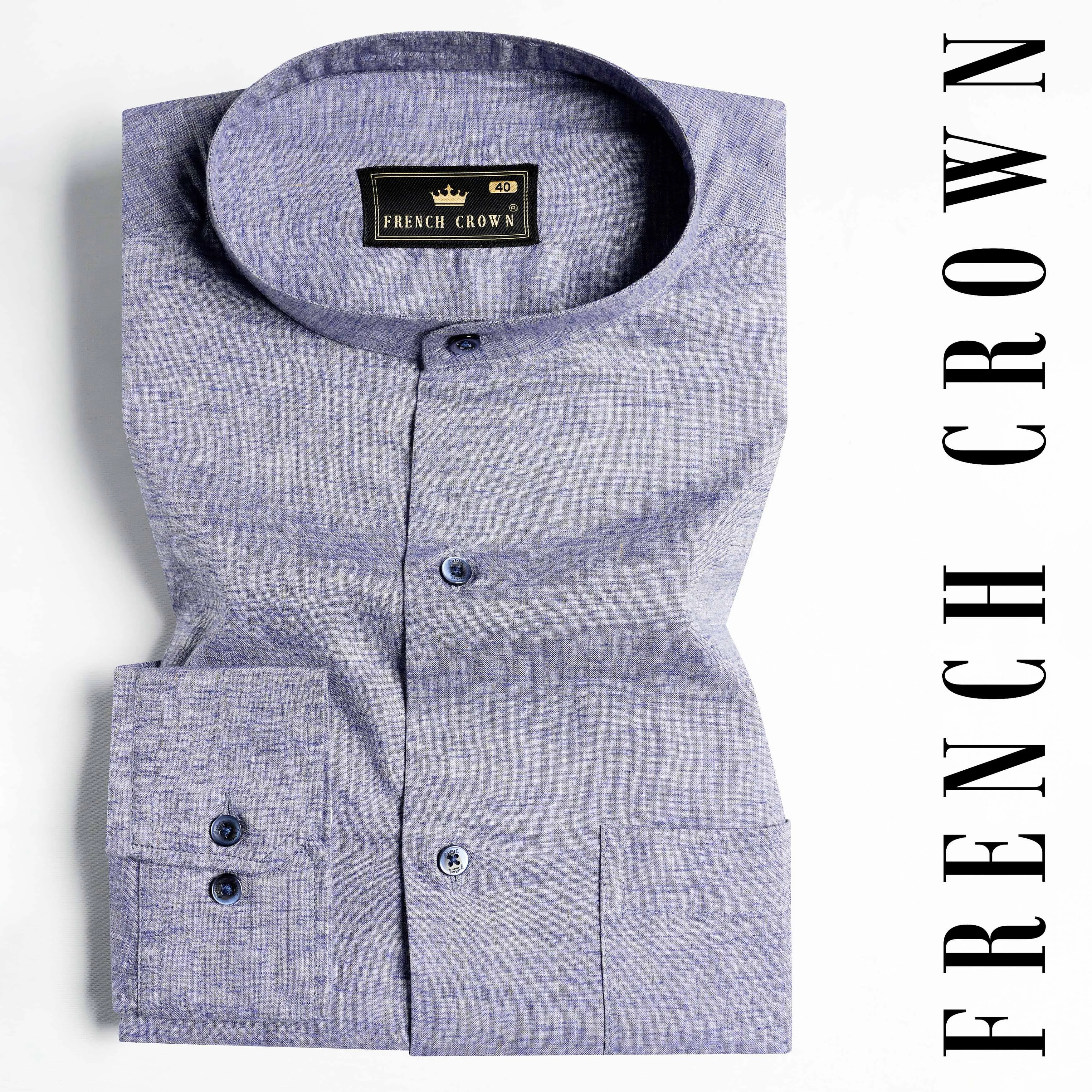 Amethyst Blue Chambray Premium Giza Cotton Shirt