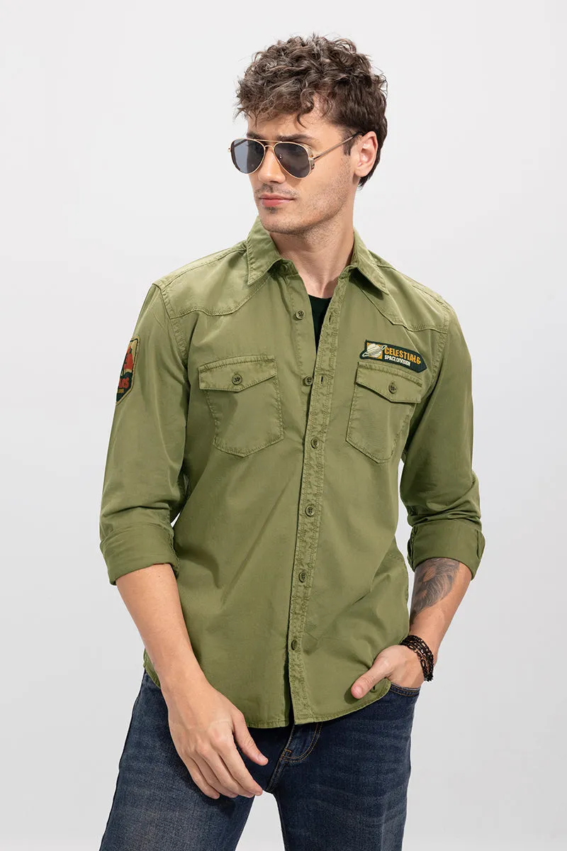 Aplique Cargo Olive Shirt