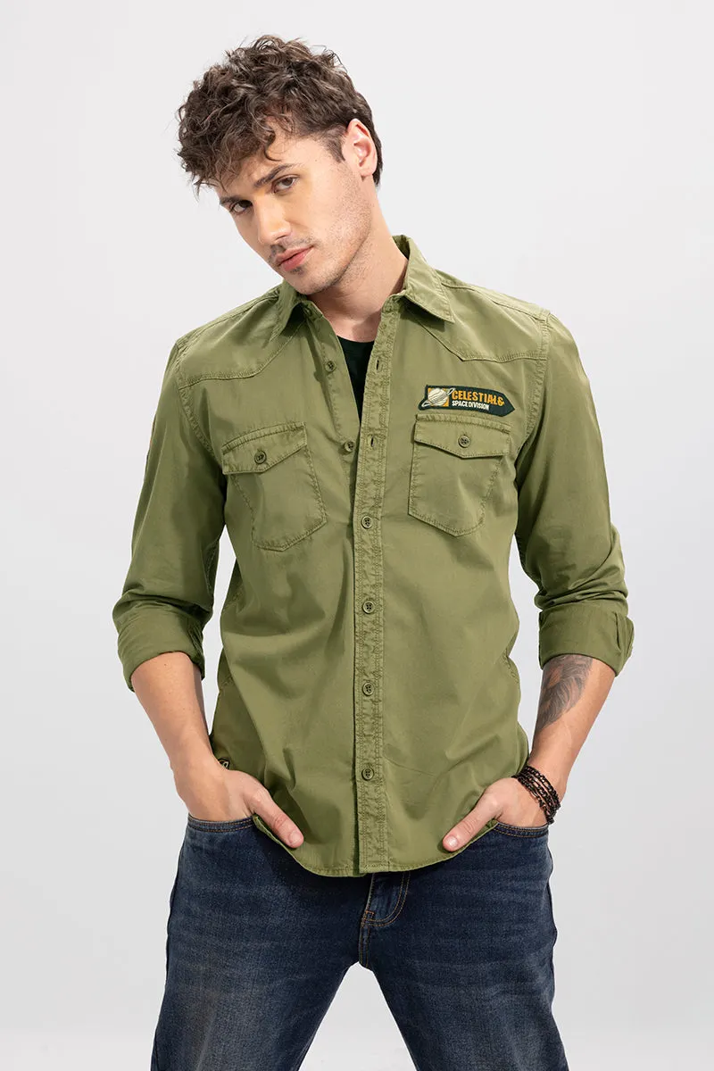 Aplique Cargo Olive Shirt