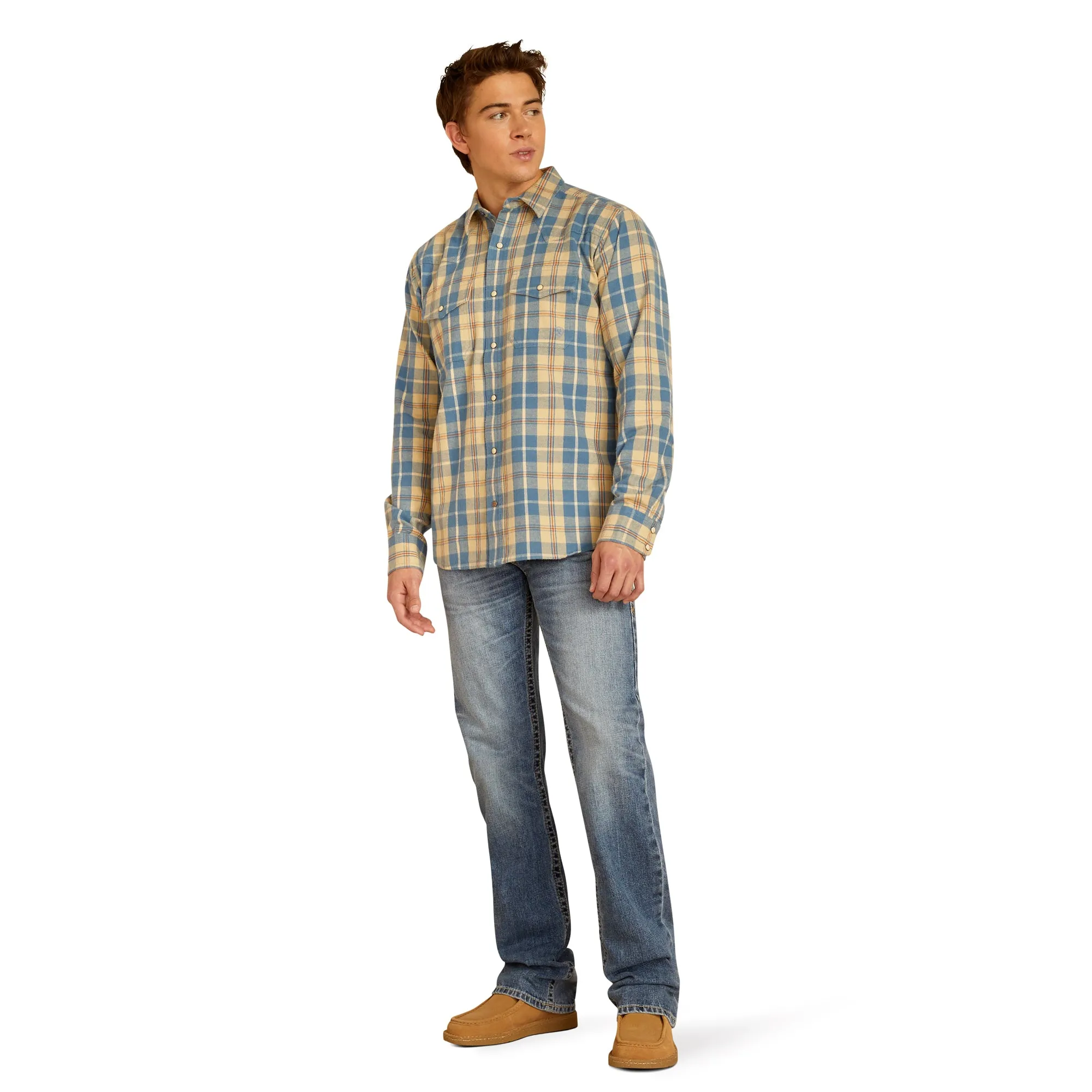 Ariat Mens Harlem Retro Snap Long Sleeved Shirt 10052323