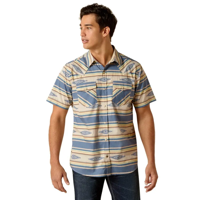 Ariat Men's Hebastian Sandshell Retro Fit Short Sleeve Western Snap Shirt 10051304