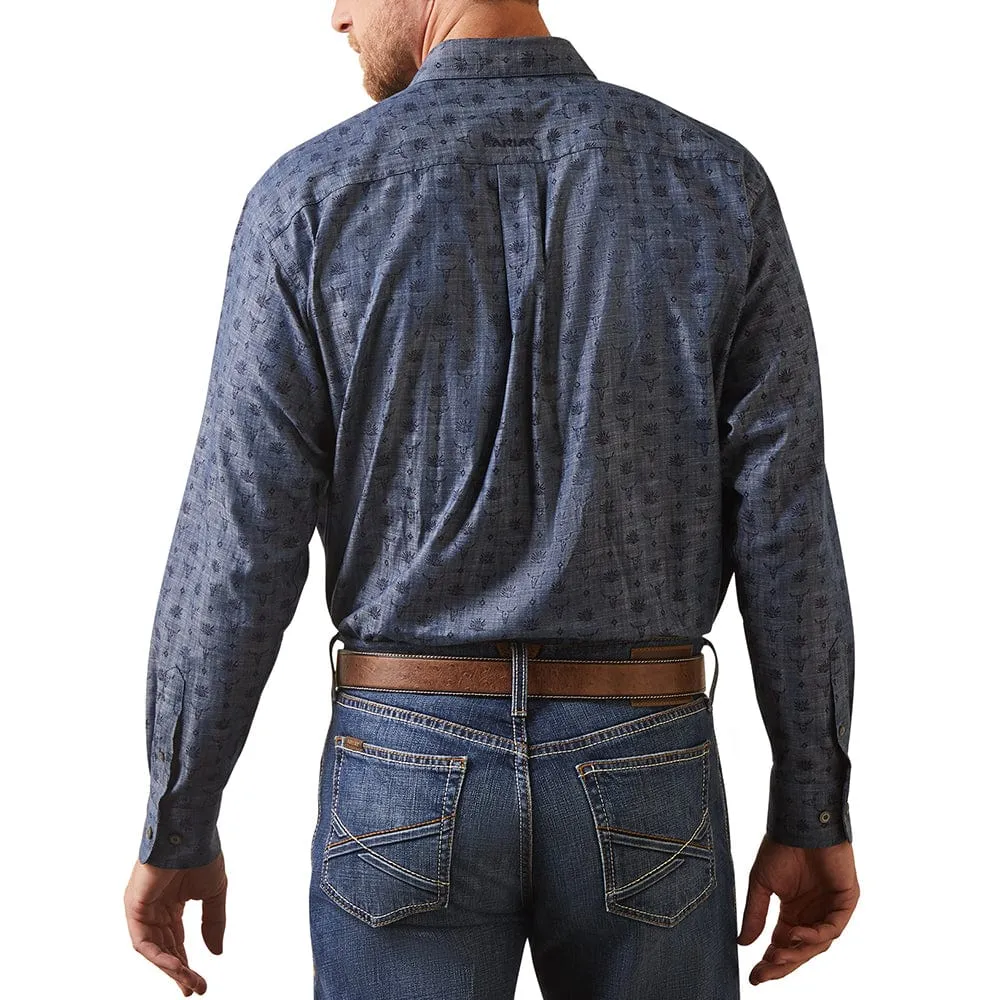 Ariat Men's Noah Chambray Classic Fit Long Sleeve Shirt 10043918