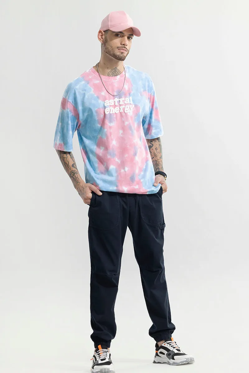 Astral Energy Pink Oversized T-Shirt