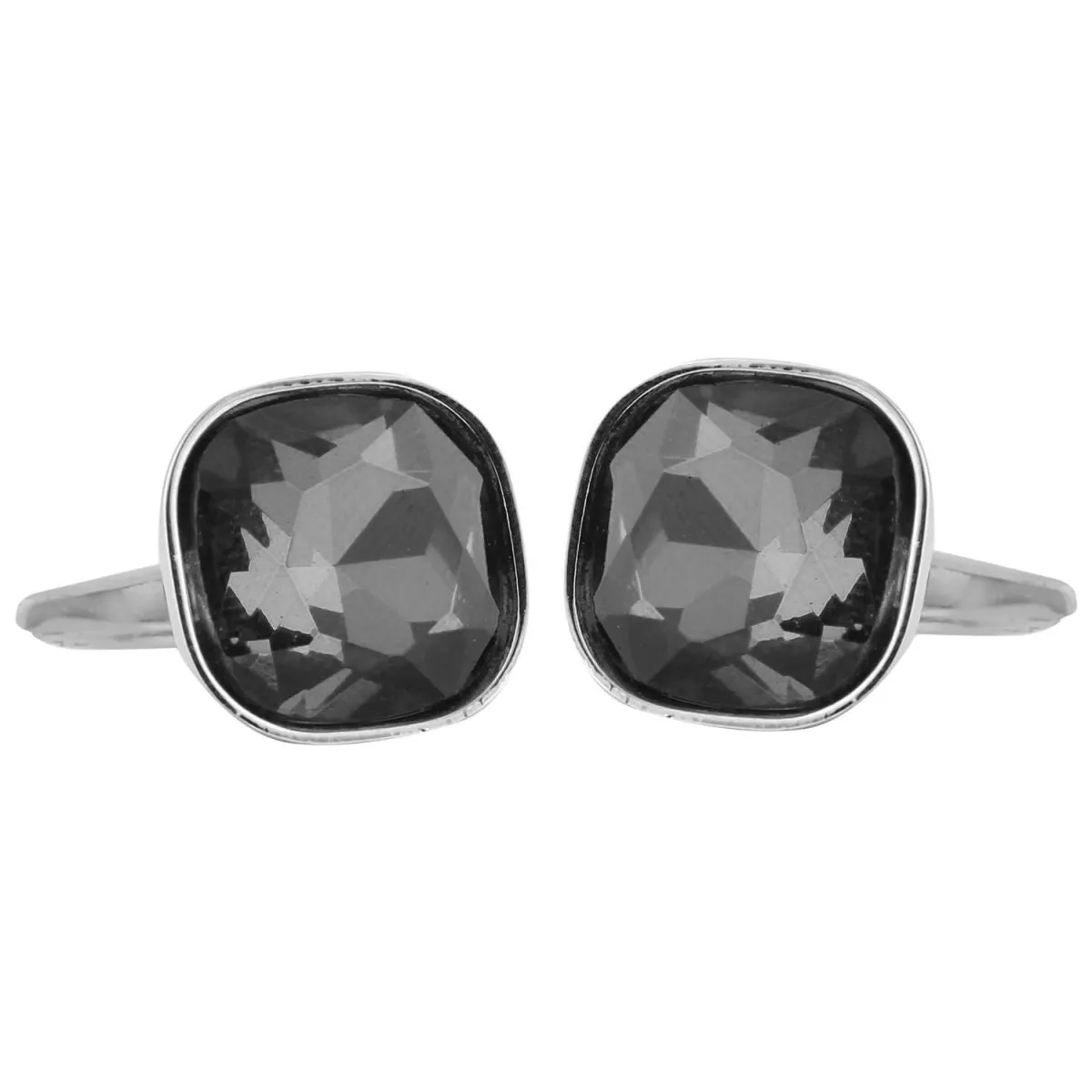 Austrian Crystal Silver Cufflinks In Box