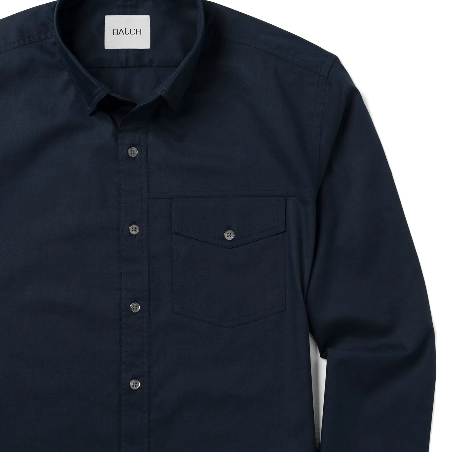 Author Casual Shirt – Dark Navy Cotton Twill (V1)