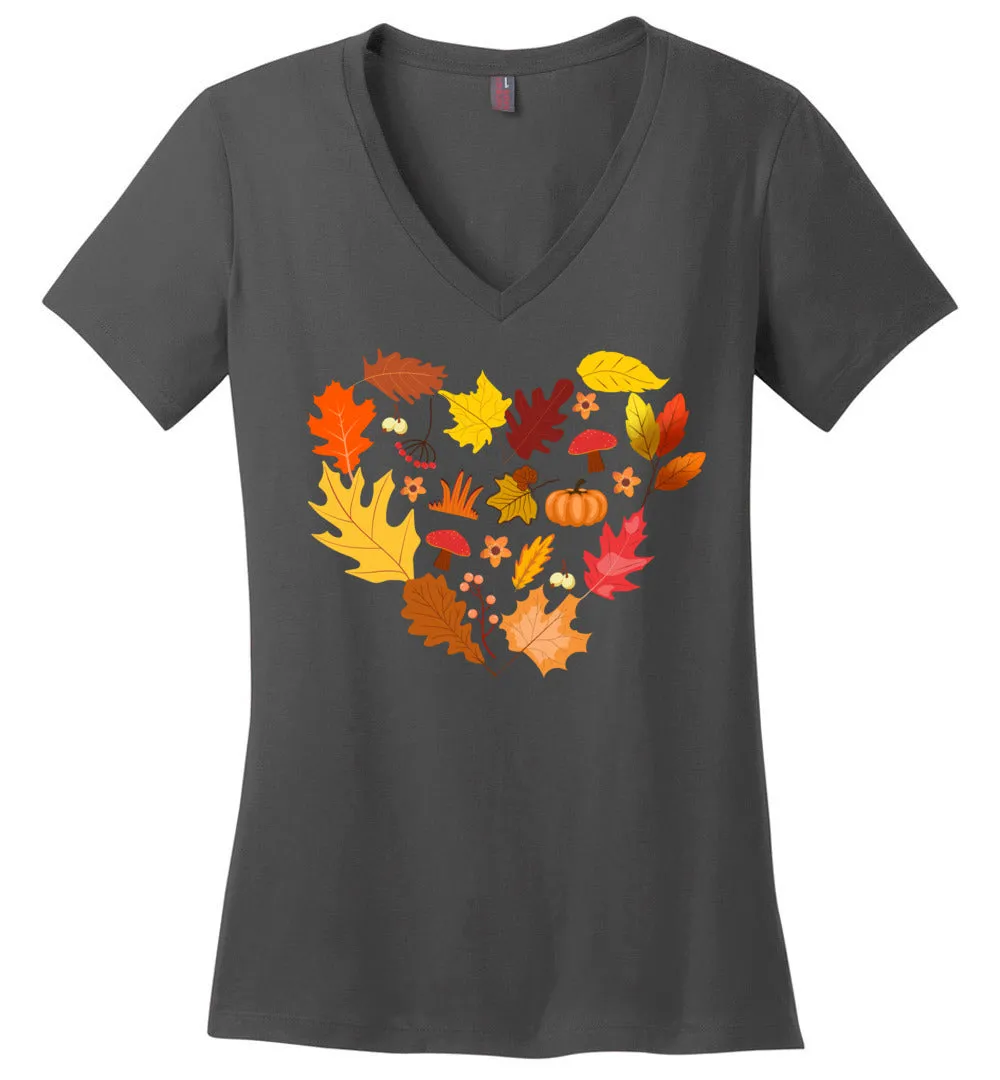 Autumn heart V-Neck