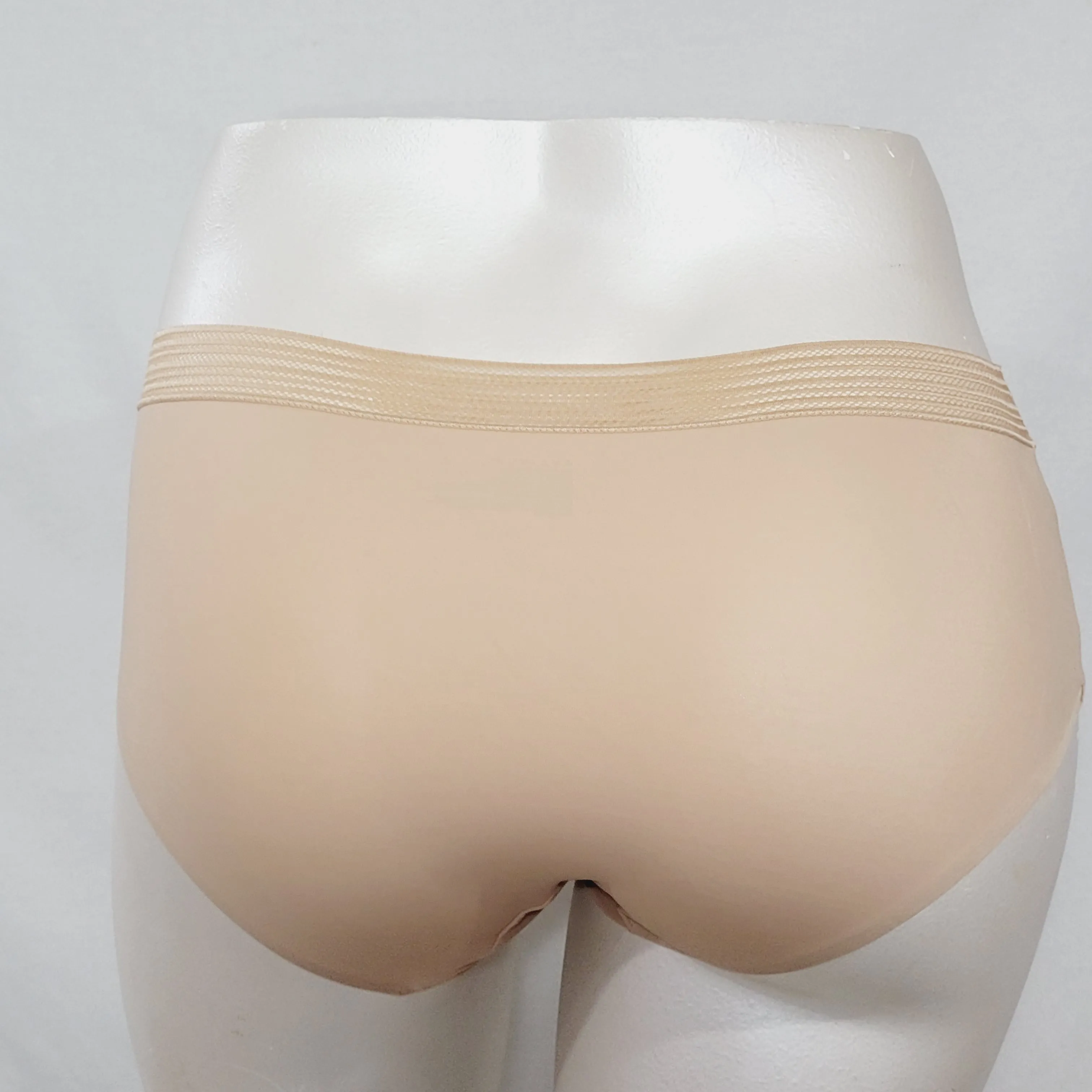 Ava & Viv Plus Size Laser Cut No Show Hipster Panty 1X Honey Beige