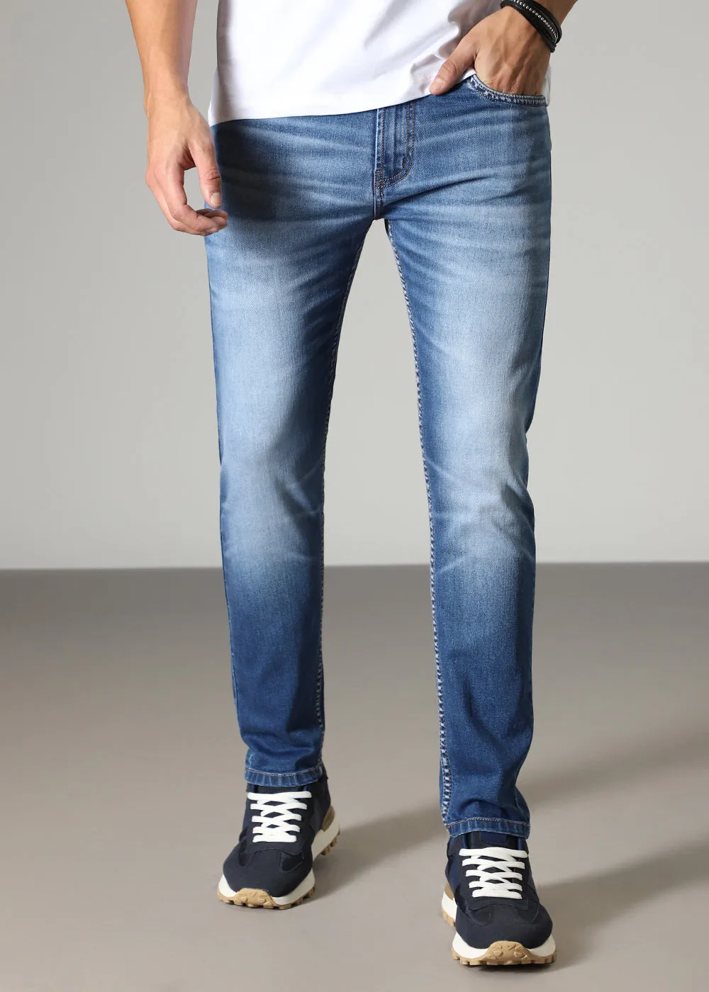 Azure Blue Slim fit Jeans