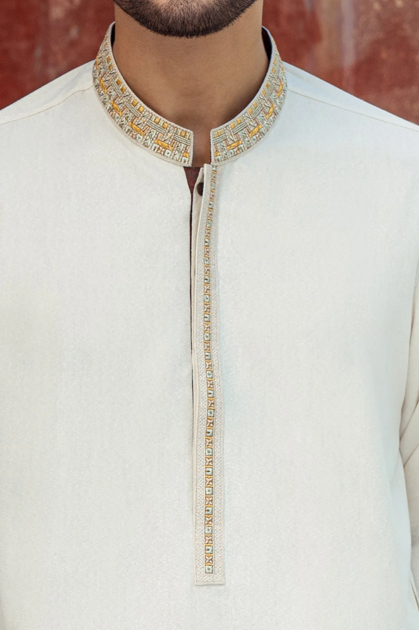 Beige Ayudia Shalwar Kameez