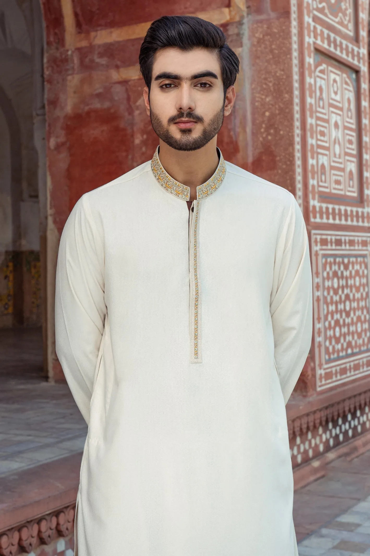 Beige Ayudia Shalwar Kameez