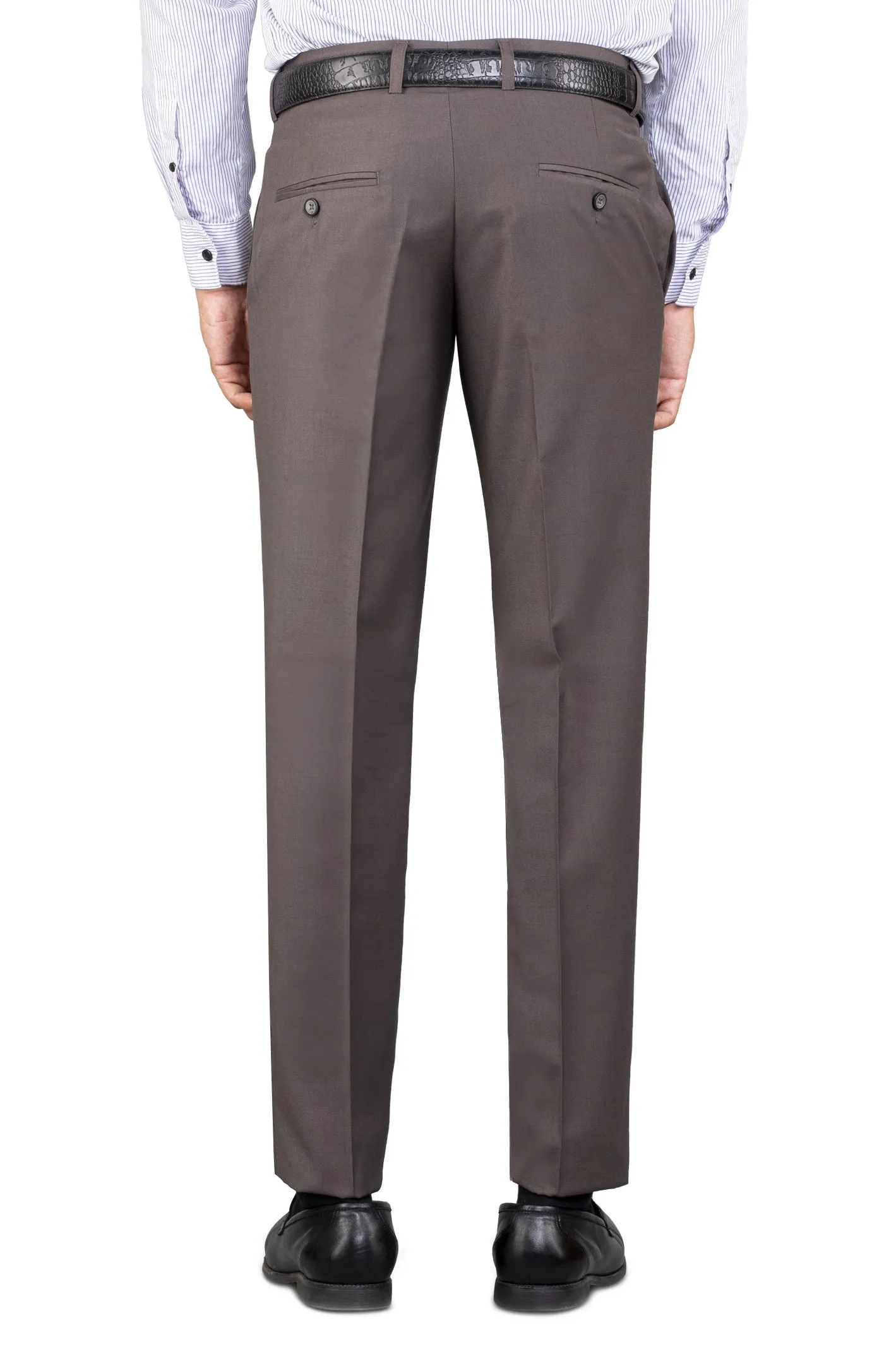 Beige Wash & Wear Smart Fit Trouser