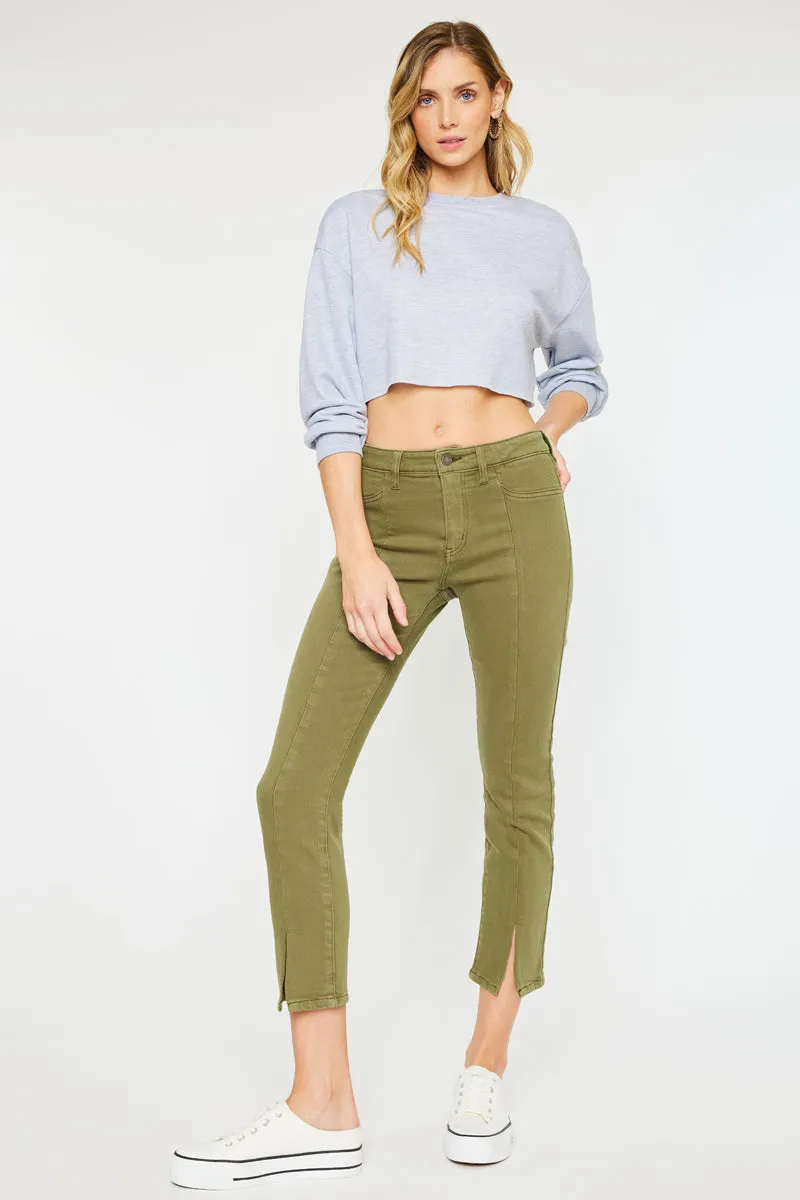 Belinda Mid Rise Skinny Straight Leg Jeans