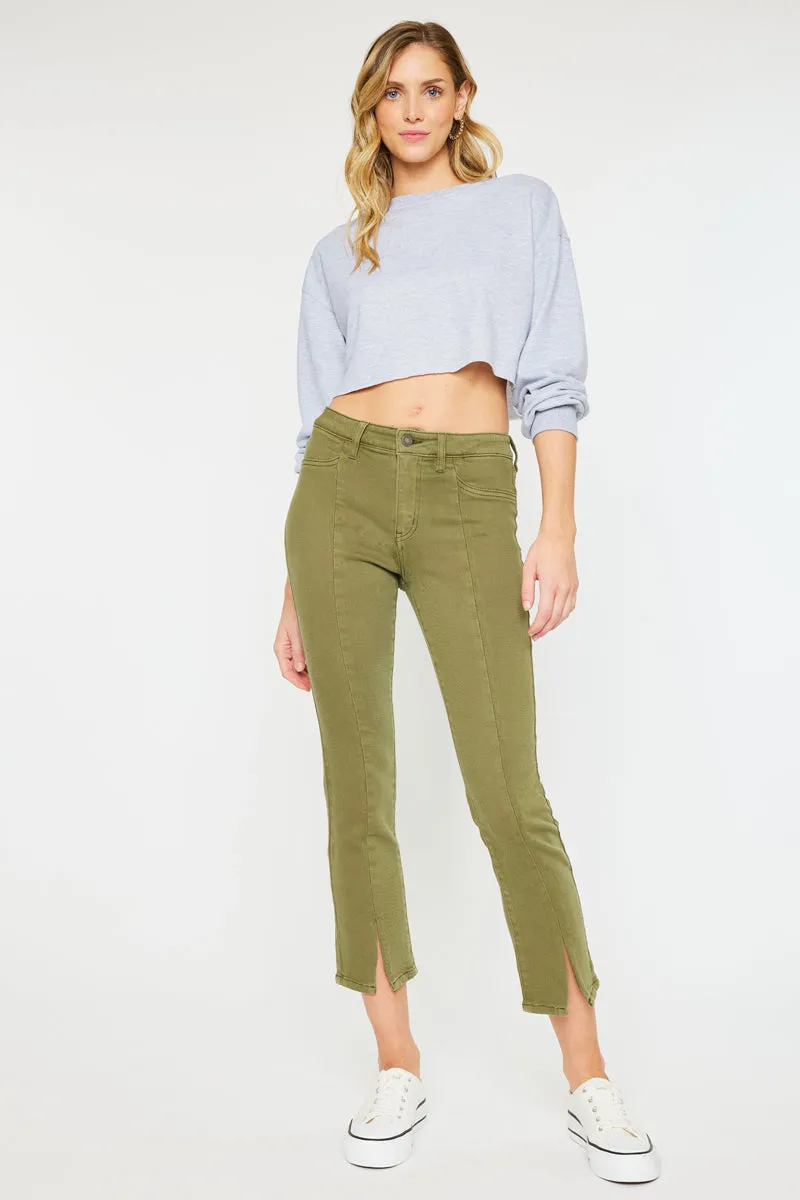 Belinda Mid Rise Skinny Straight Leg Jeans