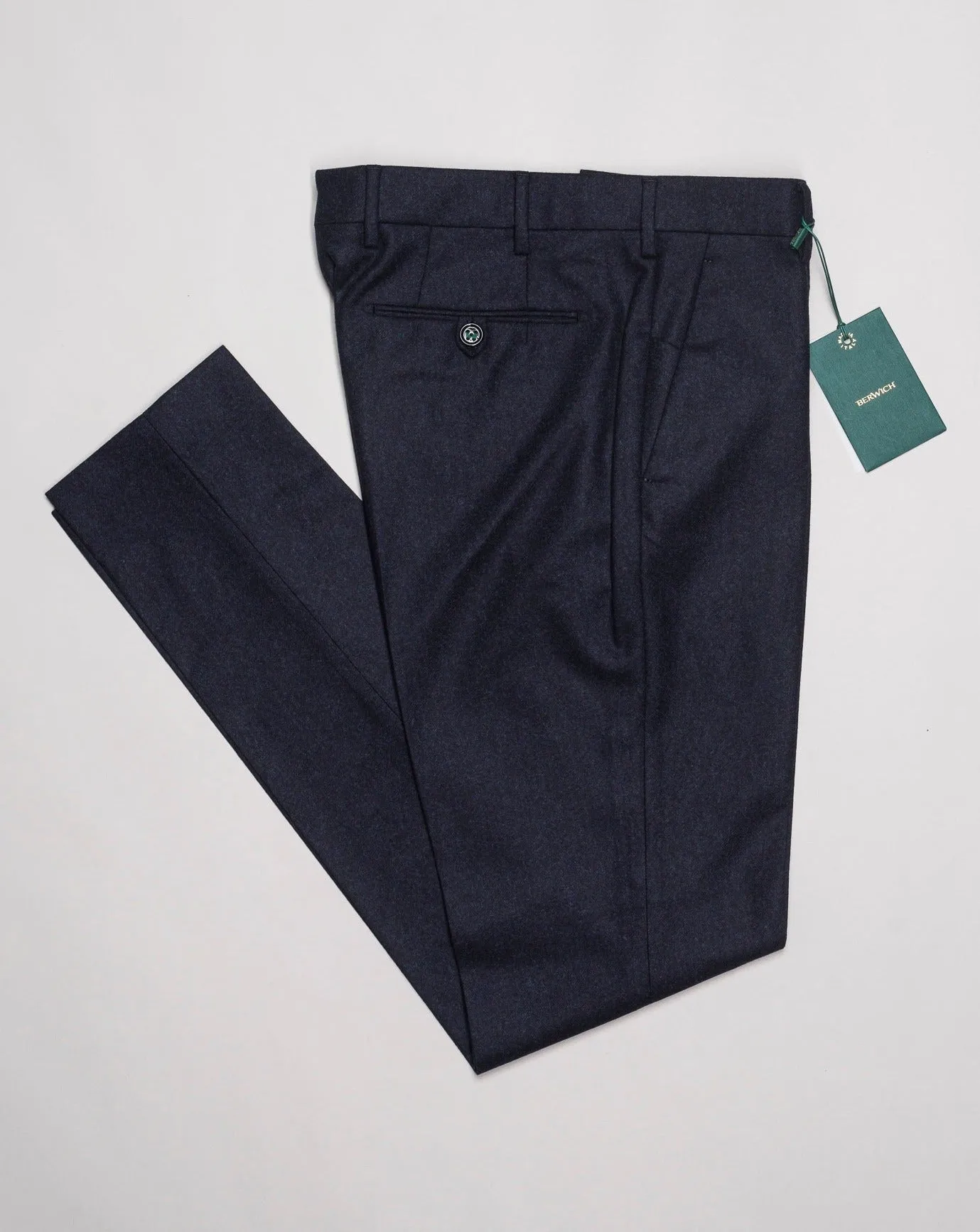 Berwich Morello VBC Flannel Trousers / Navy