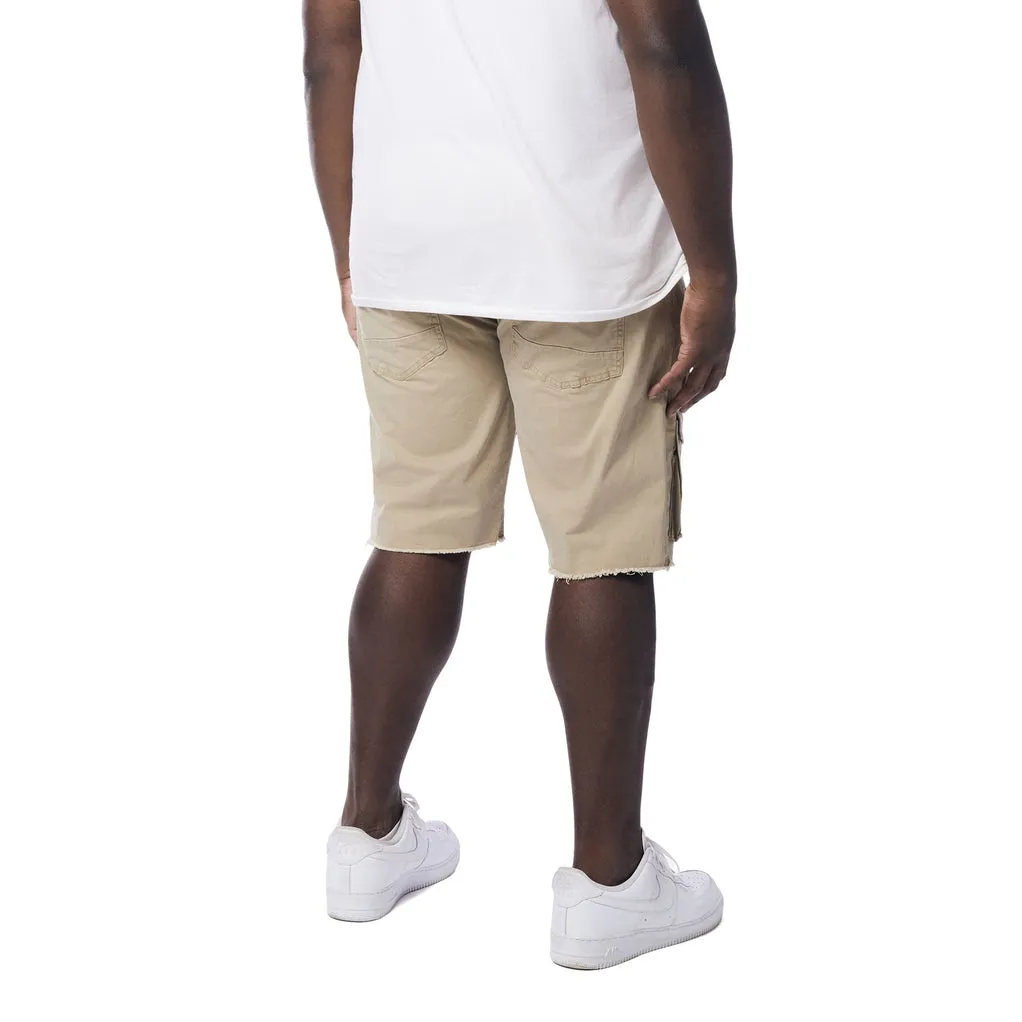 Big and Tall - Multi Cargo Twill Shorts - Khaki