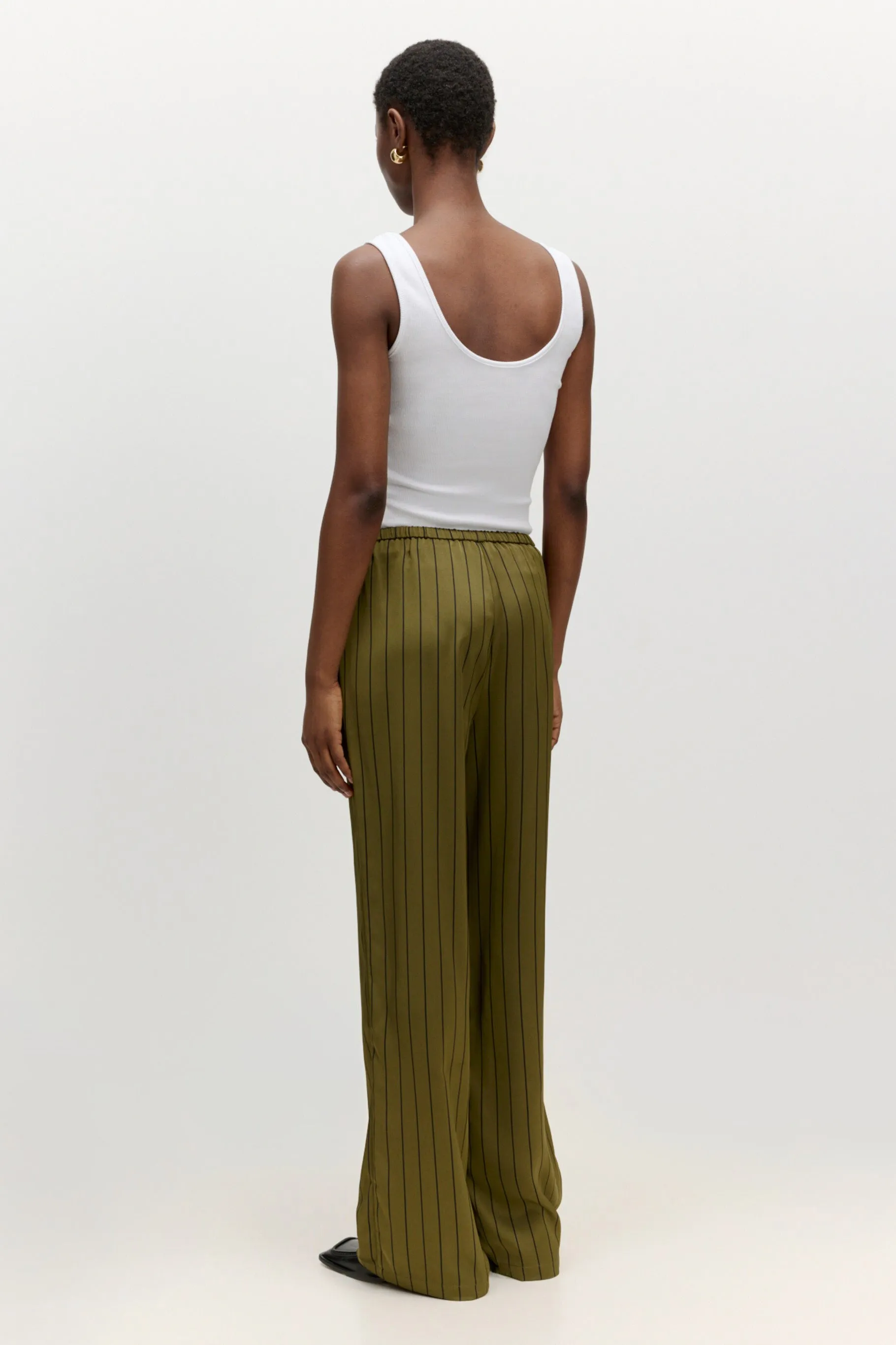 Bjelle Trousers Olive/Black Stripe