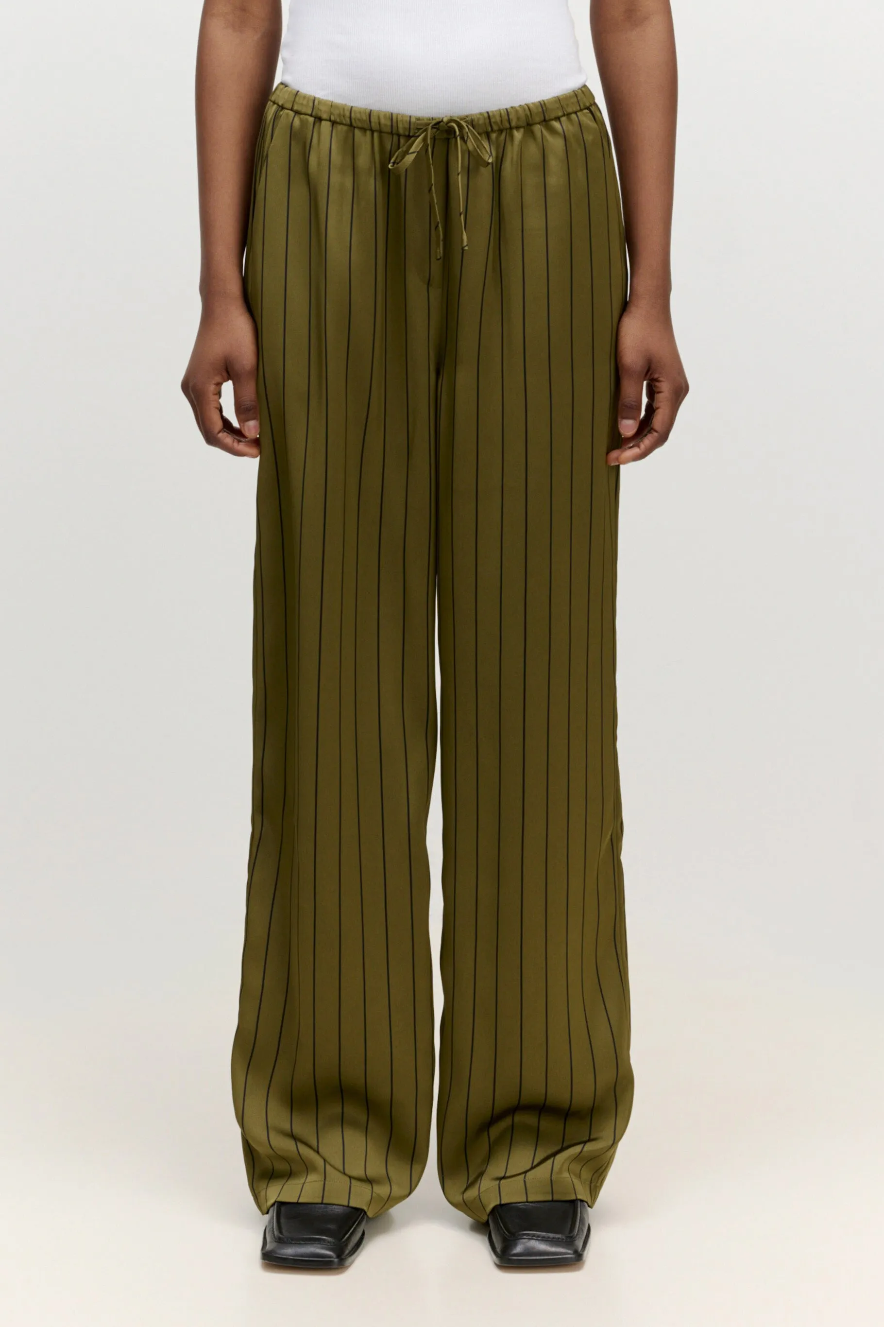 Bjelle Trousers Olive/Black Stripe