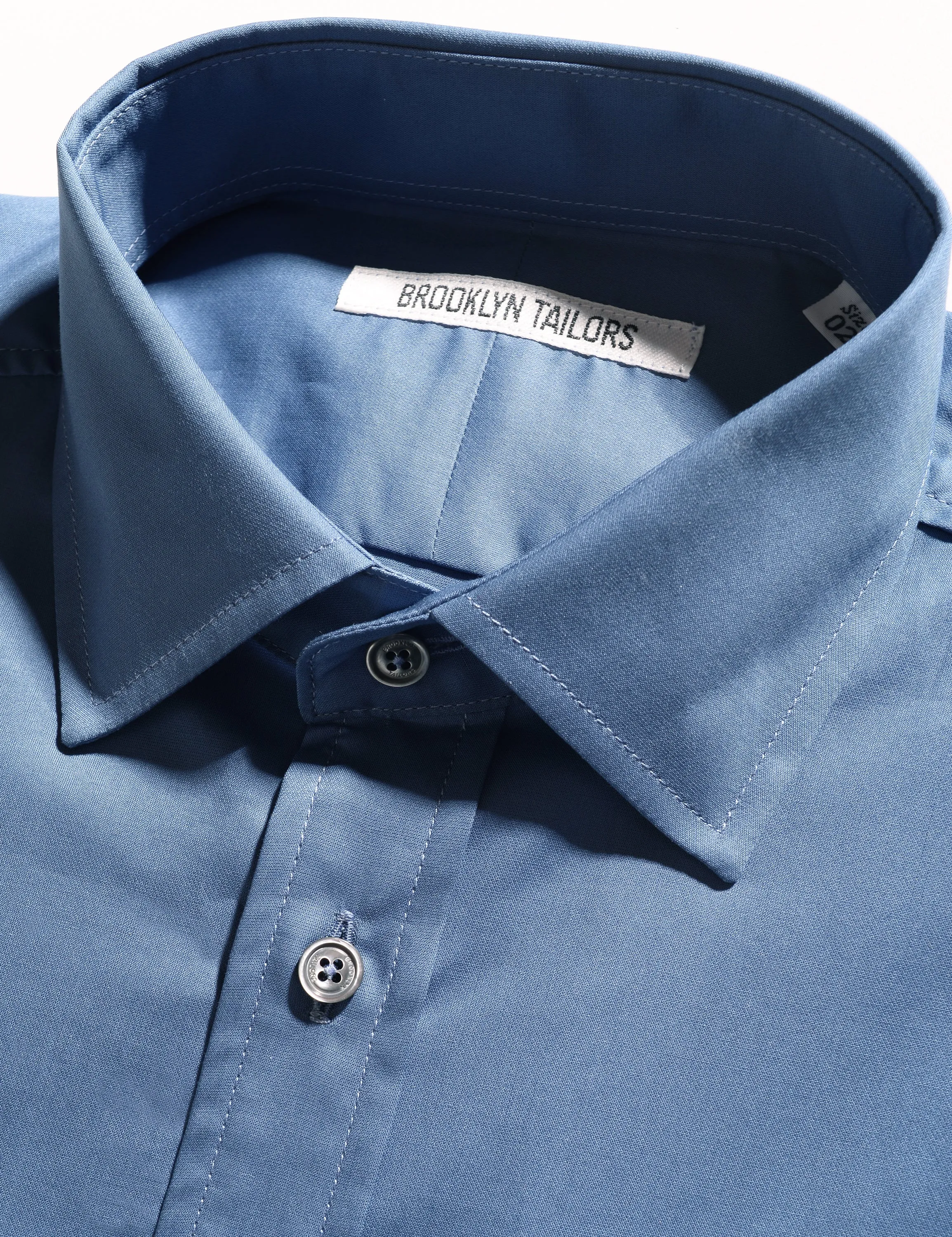 BKT20 Slim Dress Shirt in Smooth Pima Cotton - Delft Blue