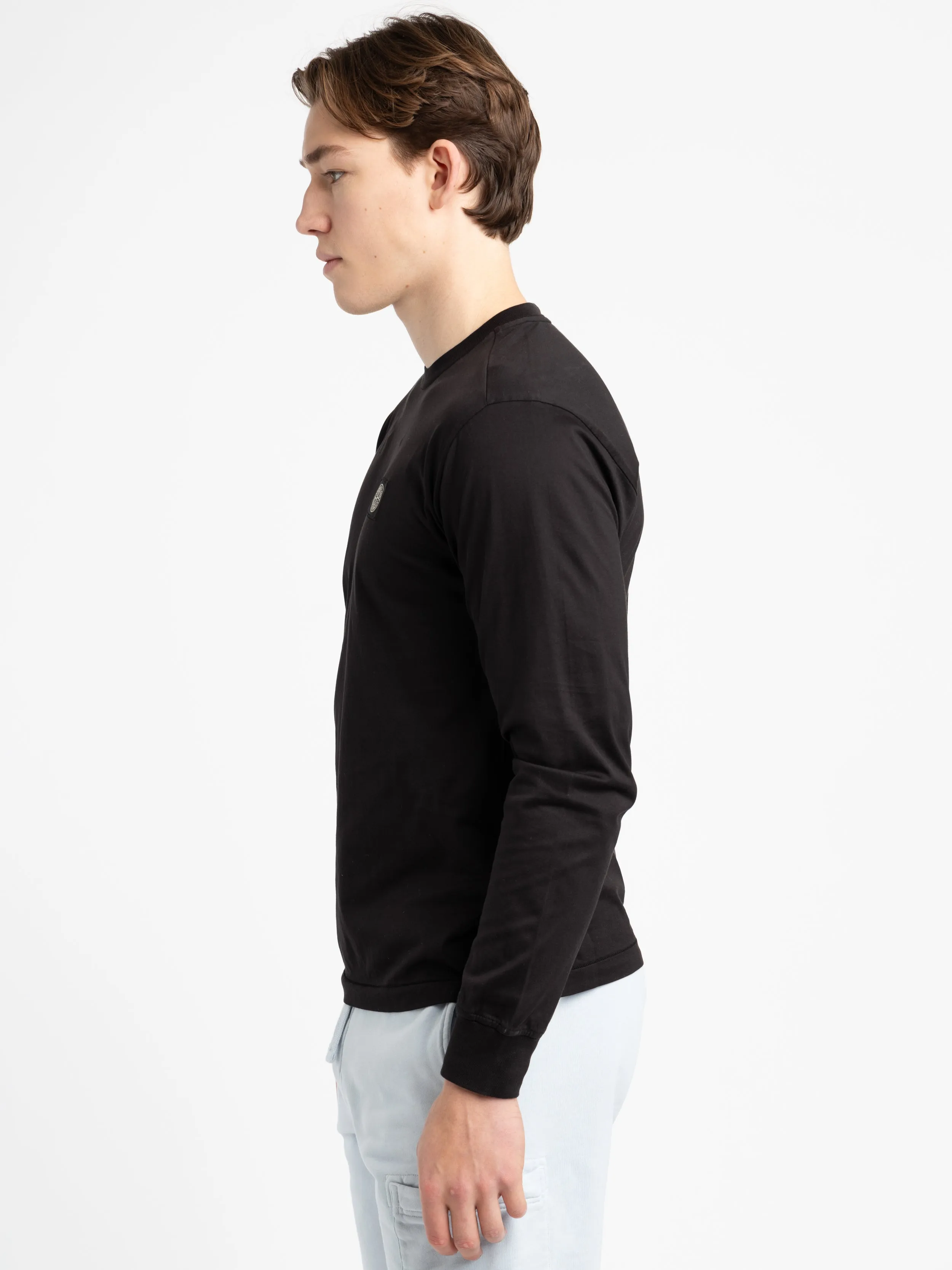 Black Long-Sleeve Cotton Shirt