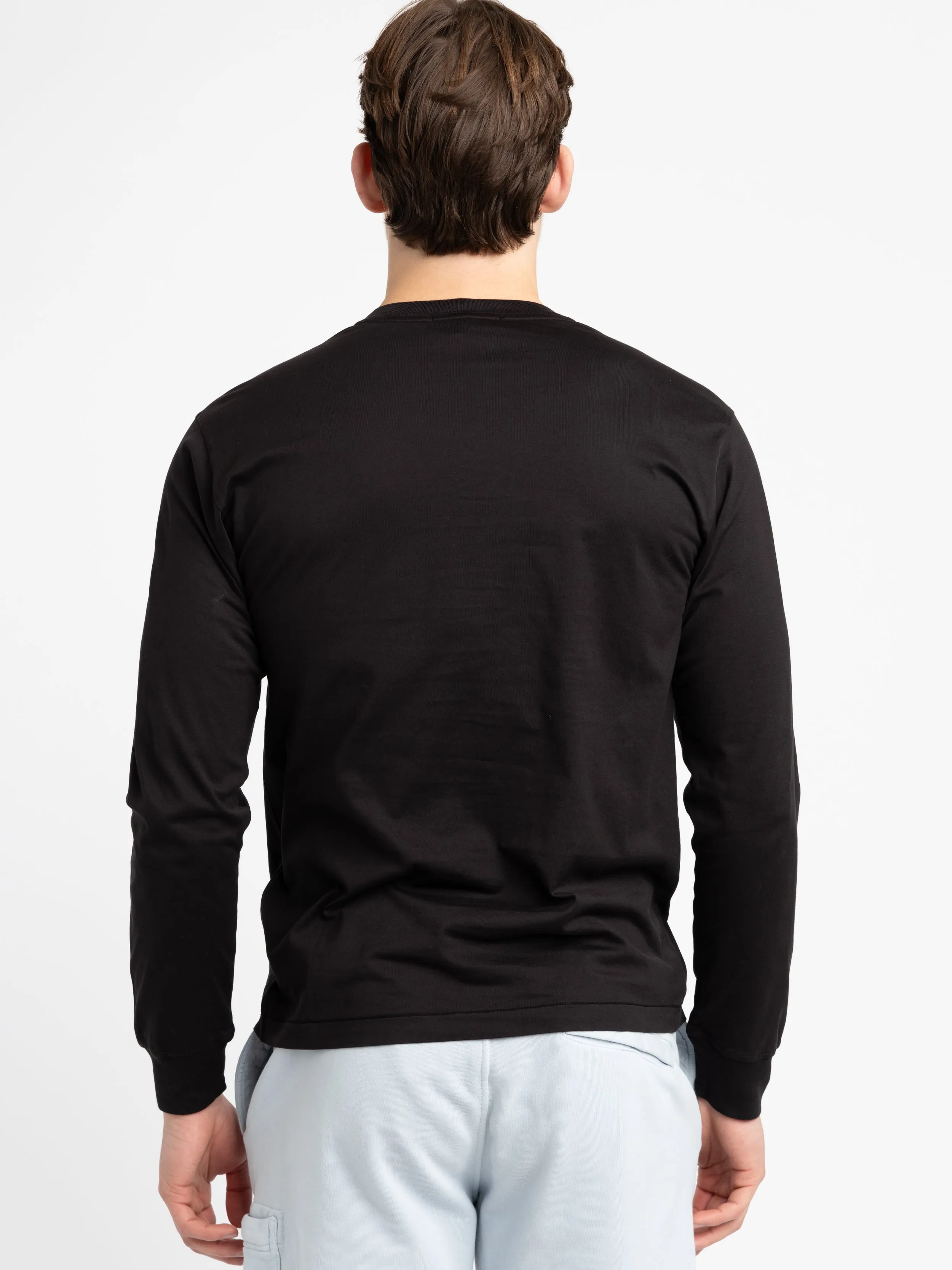 Black Long-Sleeve Cotton Shirt