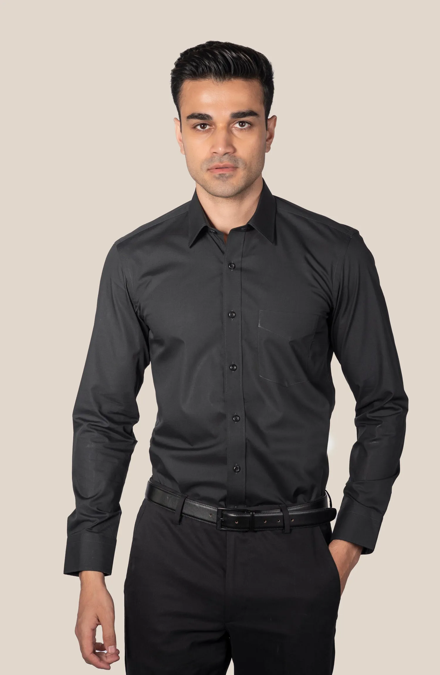 Black Plain Shirt