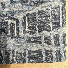 Blue and Gray Contemporary Rug