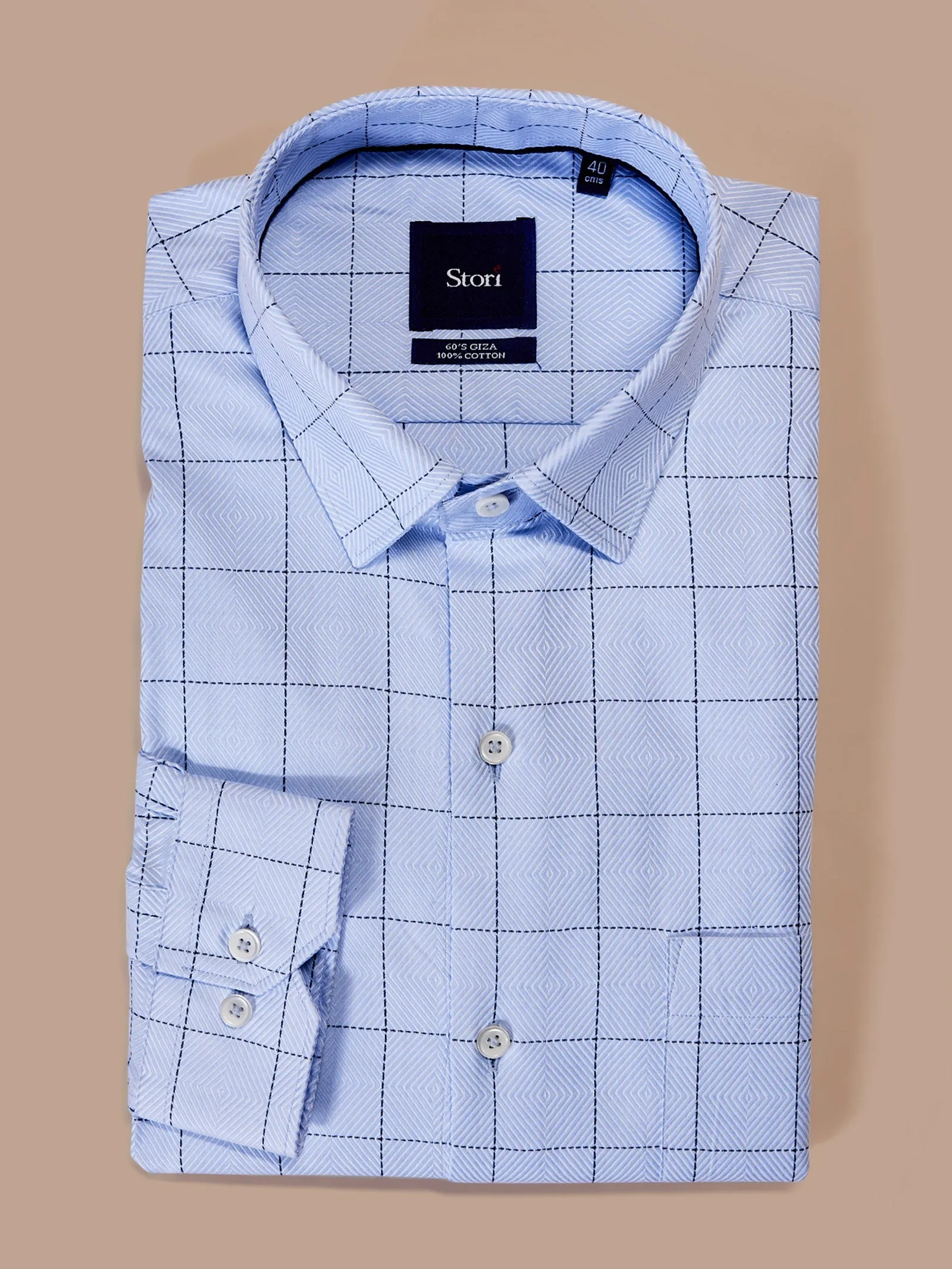 Blue Checked Formal Shirt