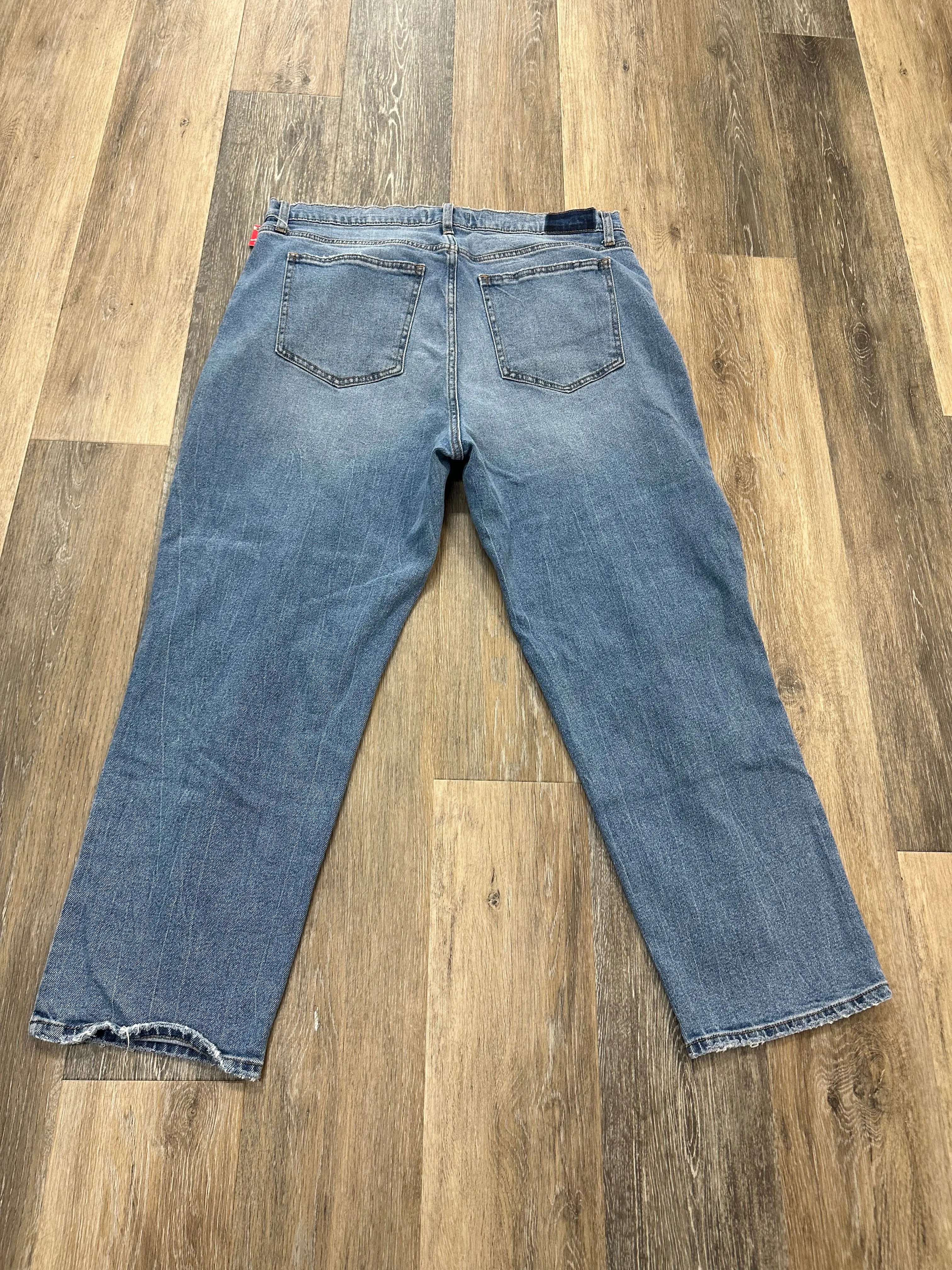 Blue Denim Jeans Straight Abercrombie And Fitch, Size 18