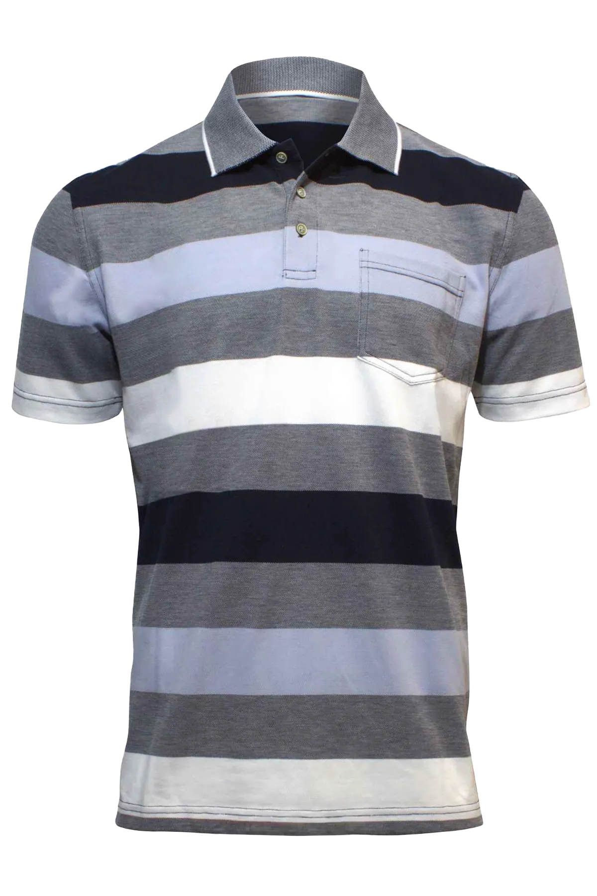 Blue Horizon Striped Polo BH2822