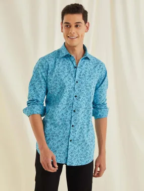 Blue Printed Shirt