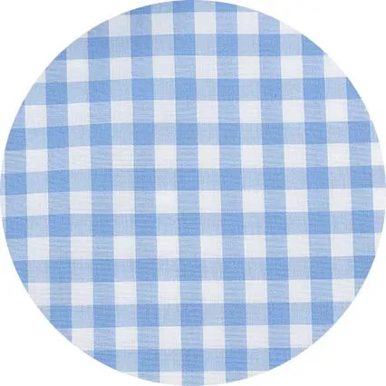 Blue White Check Slim Fit Shirt - Single Cuff