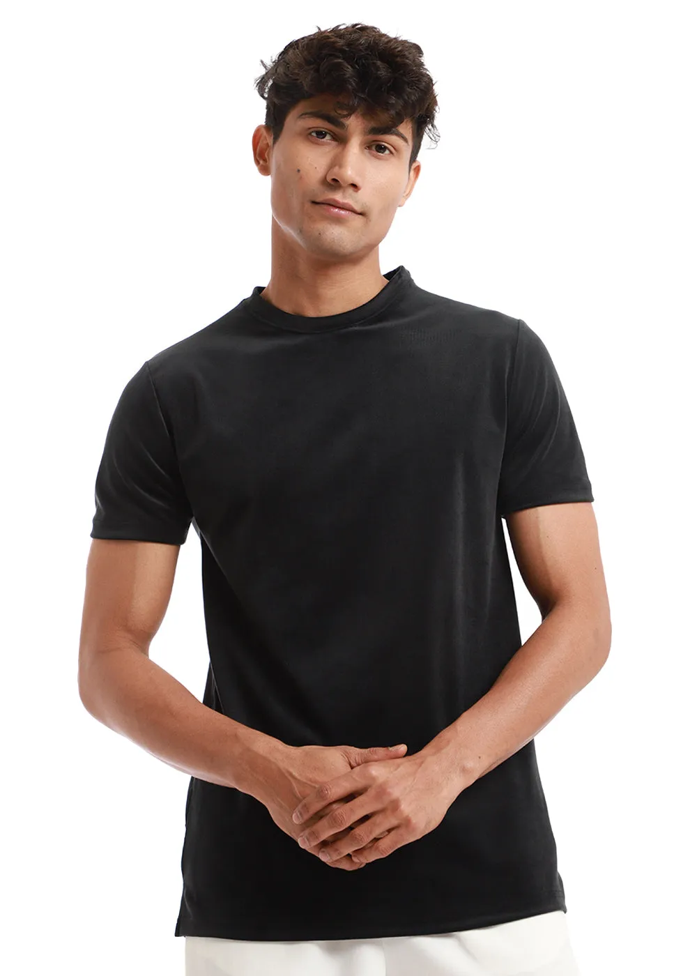 Bold Black Suede T-shirt