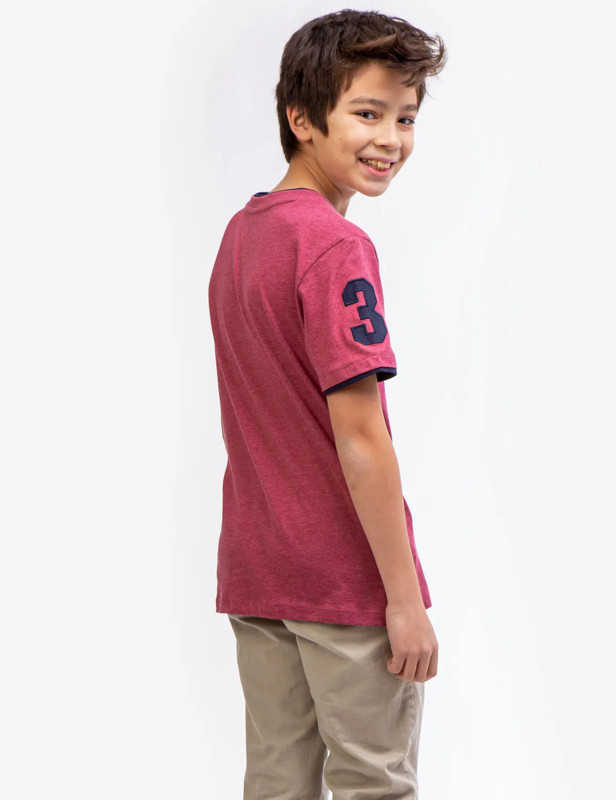 BOYS BASIC V-NECK T-SHIRT