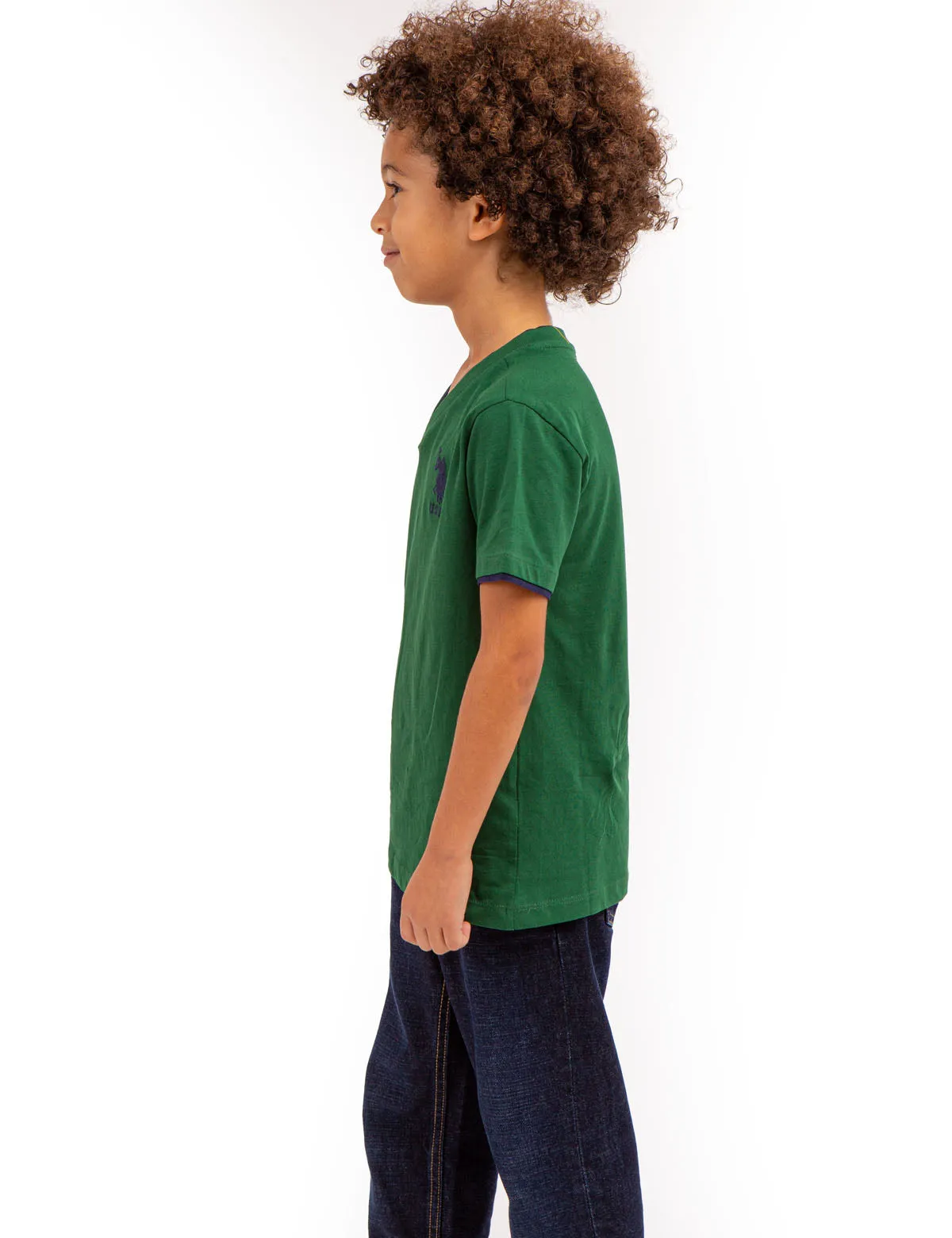 BOYS BASIC V-NECK T-SHIRT