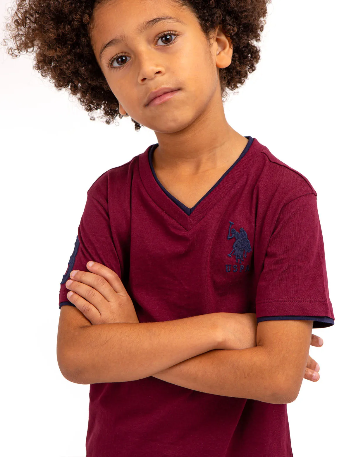 BOYS BASIC V-NECK T-SHIRT