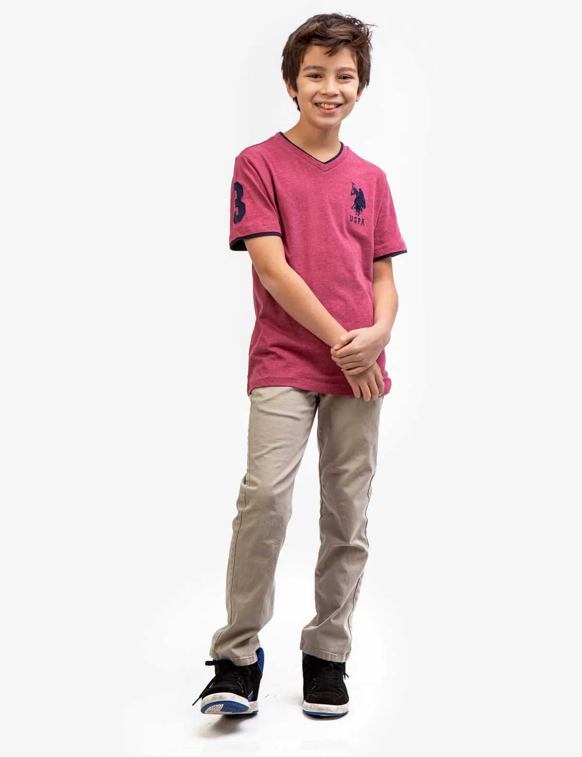 BOYS BASIC V-NECK T-SHIRT