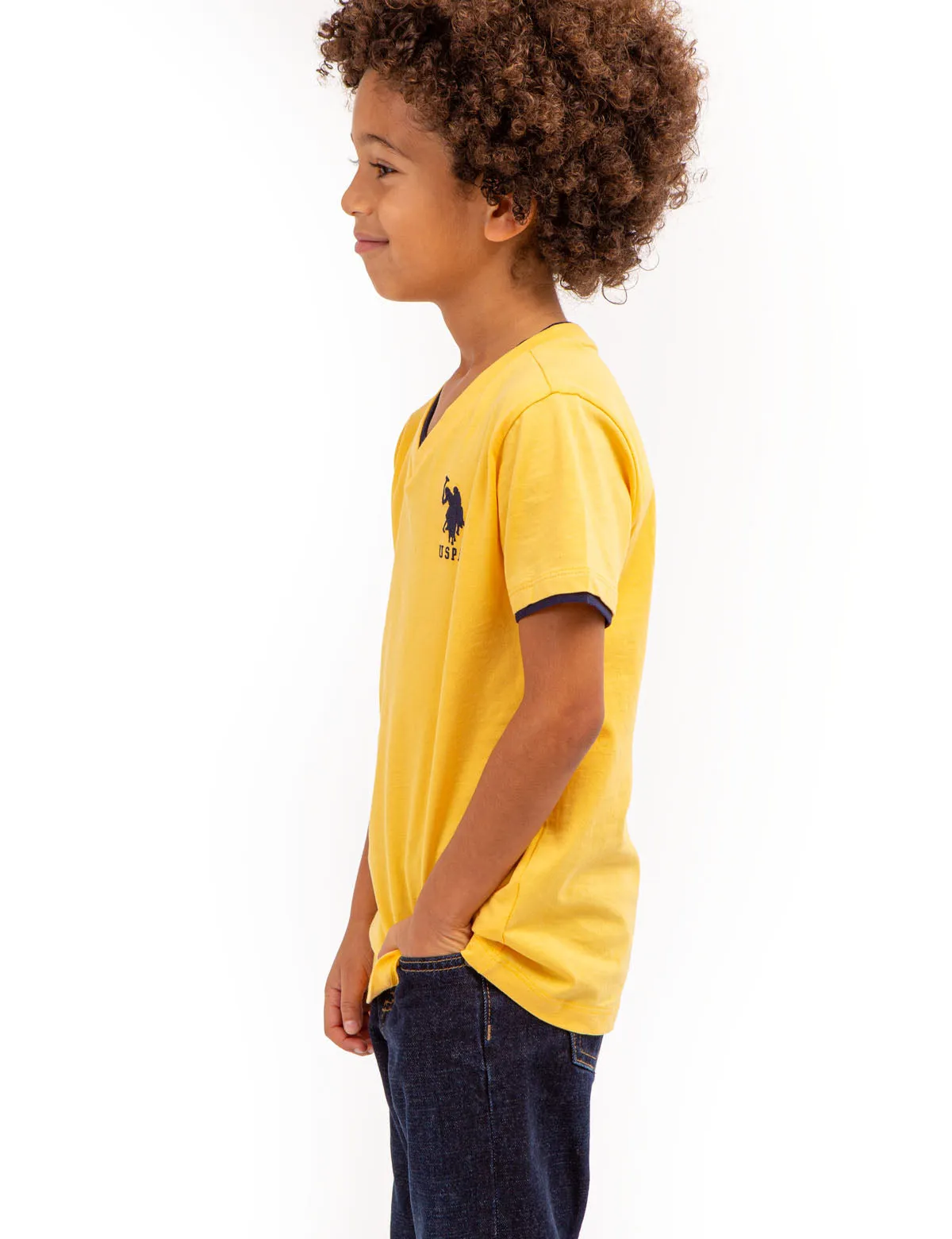 BOYS BASIC V-NECK T-SHIRT